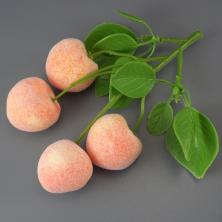 Персики на ветке 13*8см р-р плодов 2,5*3см арт.7717704