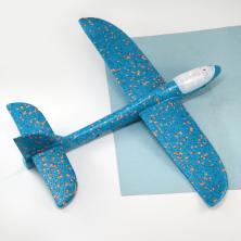 Самолет светящийся 46*48см пенопласт арт.ФУ-9543 ассорти