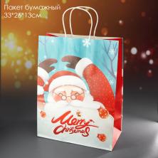 Пакет бумажный 33*26*13см "С Новым годом!" арт.103715