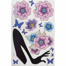 Наклейка "Девушка в цветах" 58*37,5см арт.850070