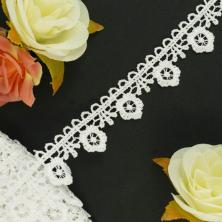 Кружево гипюр  25мм арт.021 белый